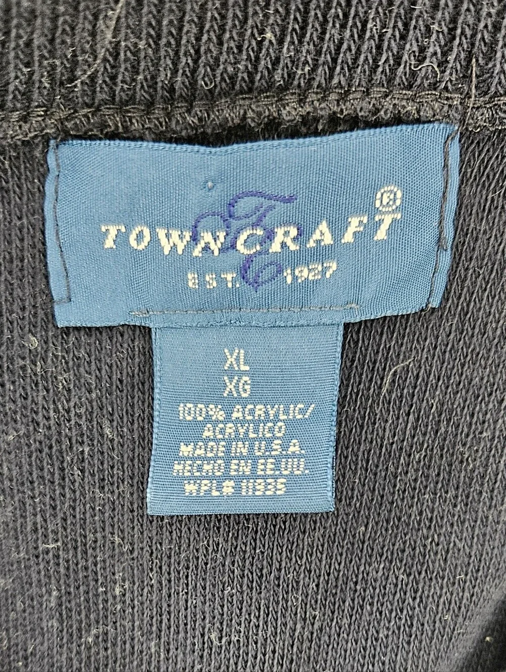 Vintage Towncraft Navy V-Neck Sweater Vest